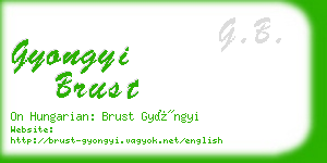 gyongyi brust business card